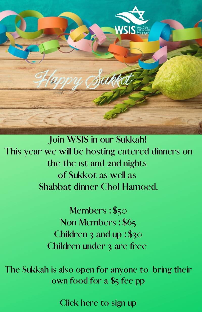 Banner Image for Sukkot Meals 2021 - SOLD OUT